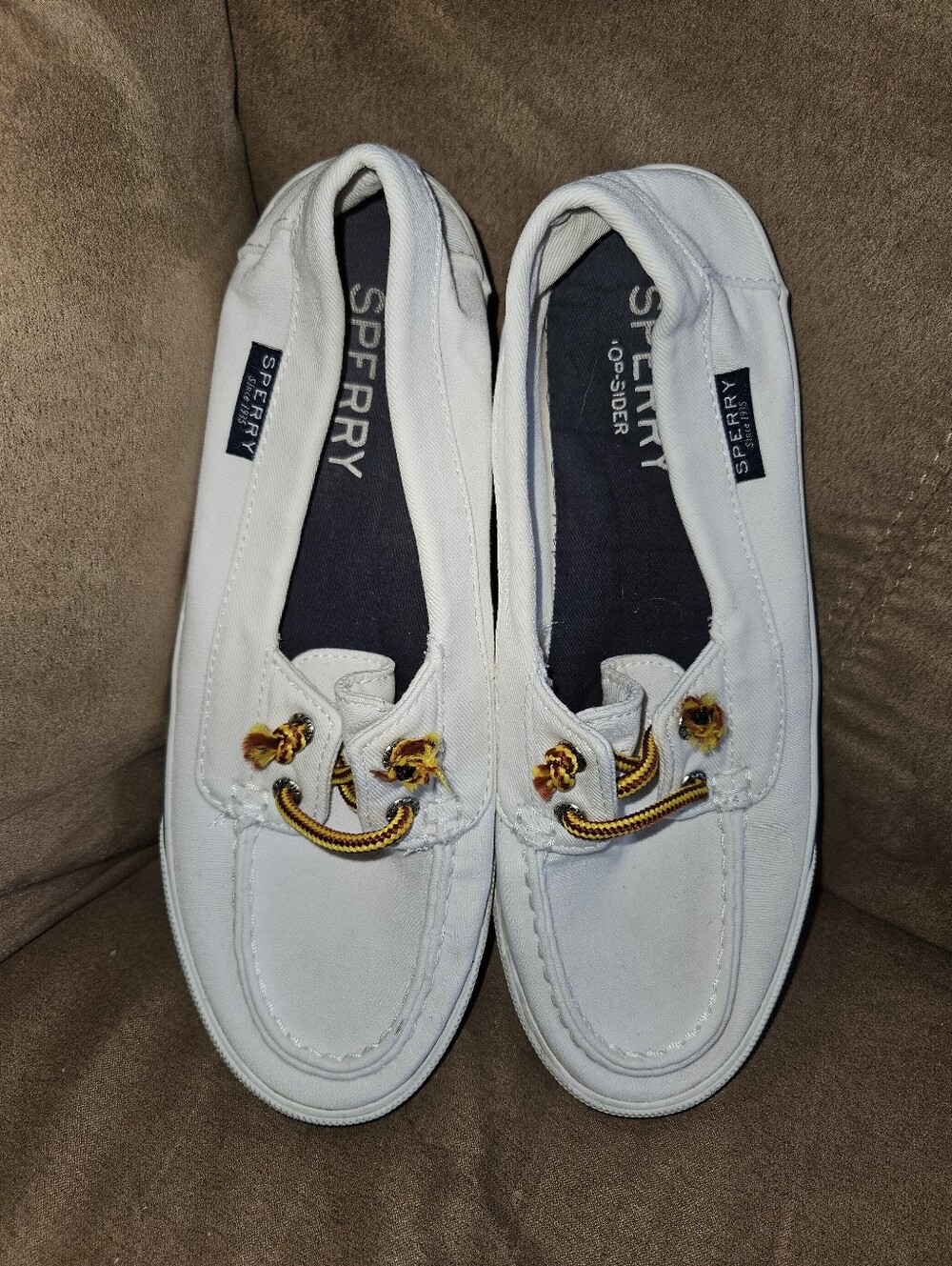 Sperry Sz 7 1/2 Lounge Away Linen Slip-on Sneakers